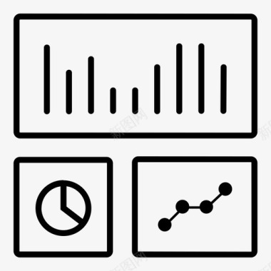 数据仪表板数据可视化仪表板图表直方图图标