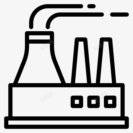 工厂建筑工业svg_新图网 https://ixintu.com 工厂 建筑 建筑工 工业 工业生产 电力 绿色 能源