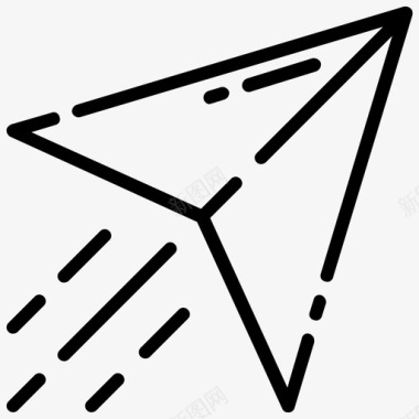 发送消息发射纸飞机图标