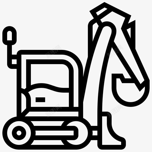 小型挖掘机建筑挖掘svg_新图网 https://ixintu.com 小型 挖掘机 建筑 挖掘 机械工程 车辆 生产线