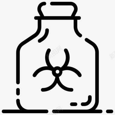 有毒瓶危险危害图标