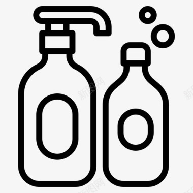 洗发水奶瓶护发素图标