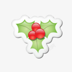 圣诞冬青树叶图标iconcom素材
