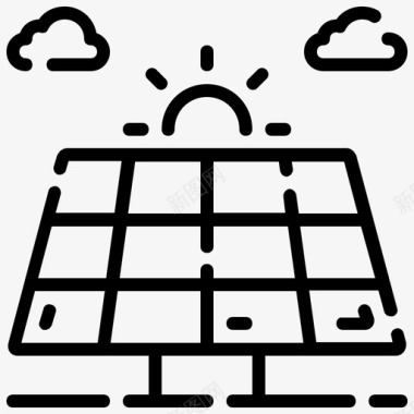 太阳能生态学面板图标