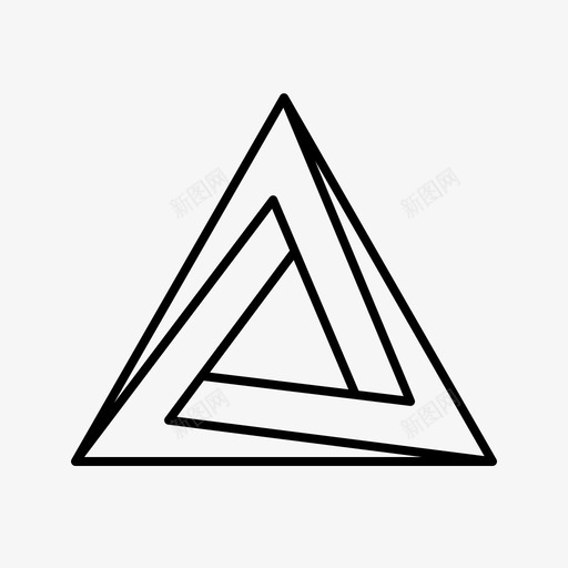 不可能的三角形埃舍尔不可能的物体svg_新图网 https://ixintu.com 不可能 三角形 埃舍尔 物体 三角架 彭罗斯 罗斯 形状