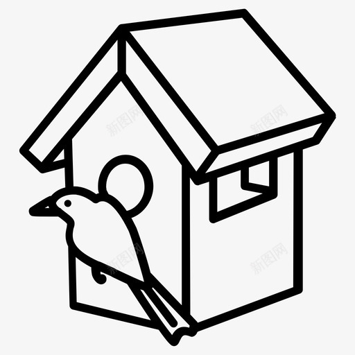 鸟舍盒子鸟巢svg_新图网 https://ixintu.com 鸟巢 鸟舍 盒子 宠物用品