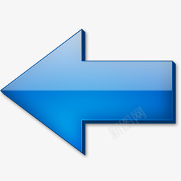 蓝色的水晶左箭头图标png免抠素材_新图网 https://ixintu.com 蓝色 水晶 箭头 图标