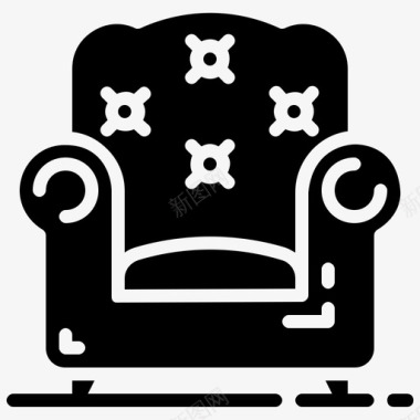 长椅沙发家具图标