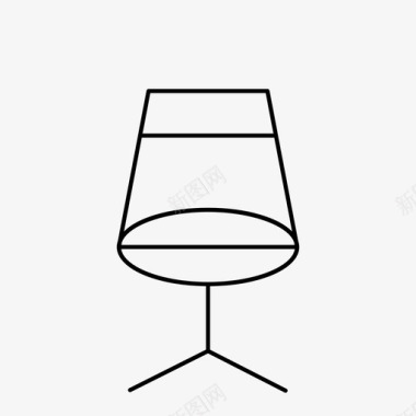 白兰地酒精玻璃杯图标
