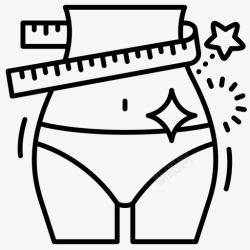 测量腰围身体测量身材腰围高清图片