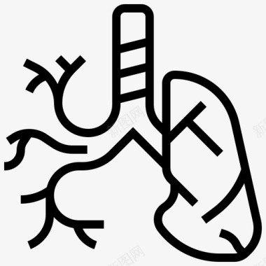 支气管呼吸肺图标
