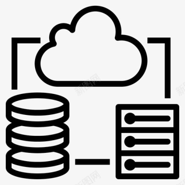 数据网络云服务器图标