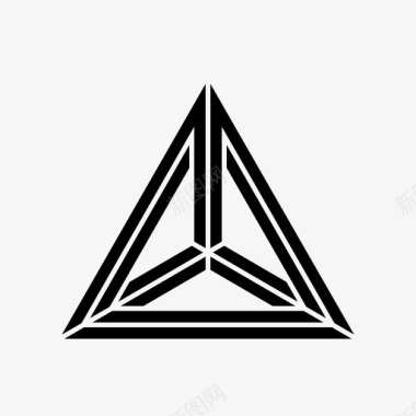 埃舍尔四面体不可能物体金字塔图标