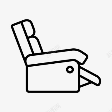 躺椅椅子家具图标
