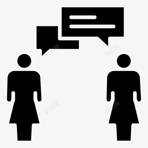 聊天交流谈话svg_新图网 https://ixintu.com 谈话 聊天 交流 信息 女人 人人