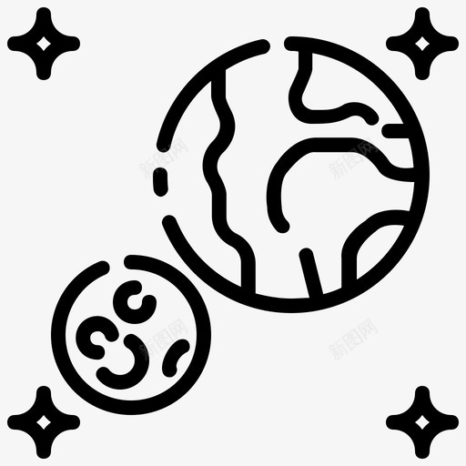月球轨道地球太空svg_新图网 https://ixintu.com 月球 轨道 地球 太空