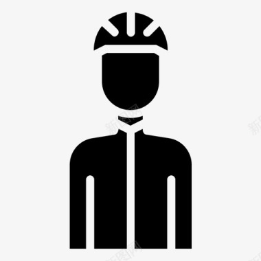 自行车手运动员化身图标