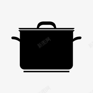 烹饪锅厨师食物准备图标