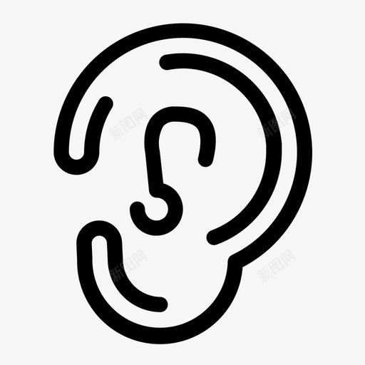 耳朵健康医疗svg_新图网 https://ixintu.com 耳朵 健康 医疗 药品 器官 官人 医疗器械