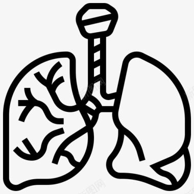 肺呼吸支气管图标