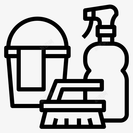 清洁家务桶svg_新图网 https://ixintu.com 清洁 家务 喷雾 清洗 洗涤