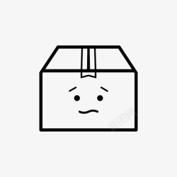 带有笑脸包装盒子快递高清图片