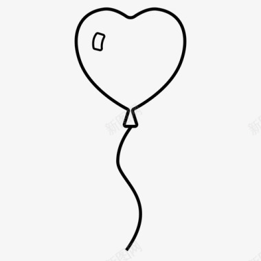 情人节气球心爱图标