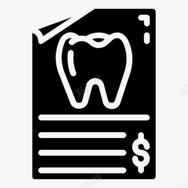 牙科发票牙科学口腔医学图标