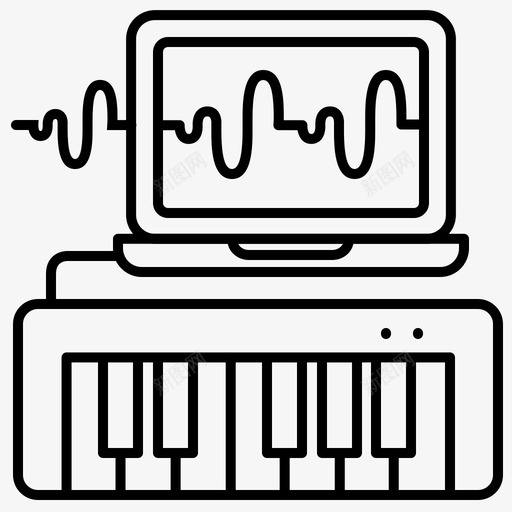 midi键盘控制器音乐svg_新图网 https://ixintu.com 键盘 控制器 音乐 乐器