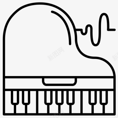大钢琴乐器音乐图标