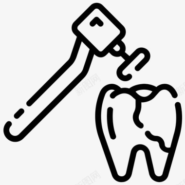 牙齿清洁牙科口腔科图标