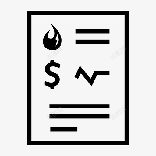 煤气费暖气费付款svg_新图网 https://ixintu.com 煤气费 暖气 付款 账单