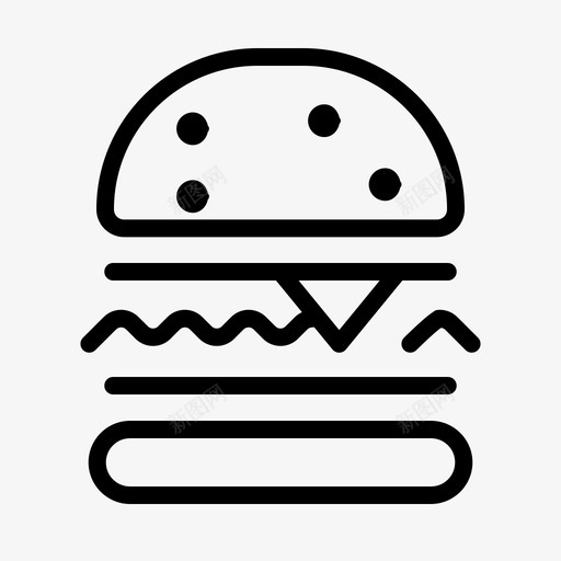 汉堡食物肉svg_新图网 https://ixintu.com 汉堡 食物 三明治 零食 食品饮料