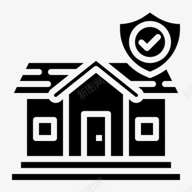 保险建筑房产图标
