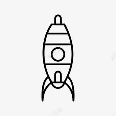 火箭玩具发射太空图标