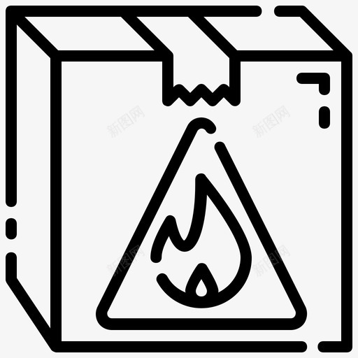 易燃包装火灾警告svg_新图网 https://ixintu.com 易燃 包装 火灾 警告 交货 物流 概述