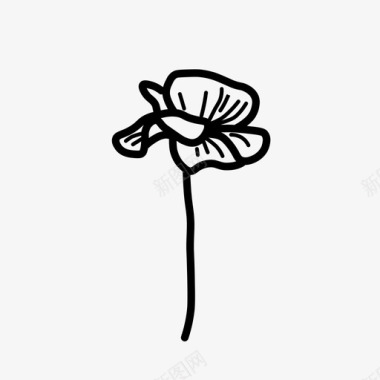 罂粟花自然图标