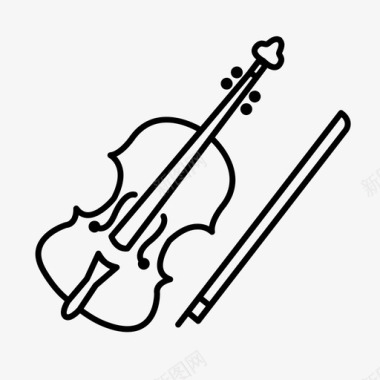 小提琴古典乐器图标