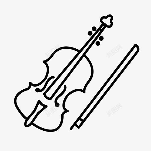 小提琴古典乐器svg_新图网 https://ixintu.com 小提琴 古典 乐器 弦乐器