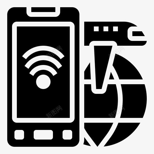 wifi接入通信互联网svg_新图网 https://ixintu.com 接入 通信 互联网 电话 电话机 机场 标志 标志符 符号
