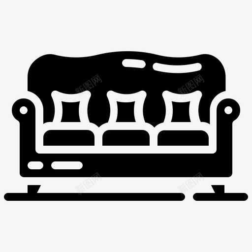 沙发家具长椅svg_新图网 https://ixintu.com 沙发 家具 长椅 雕文