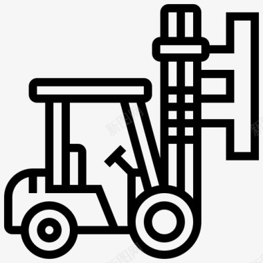 叉车辊夹工业仓库图标