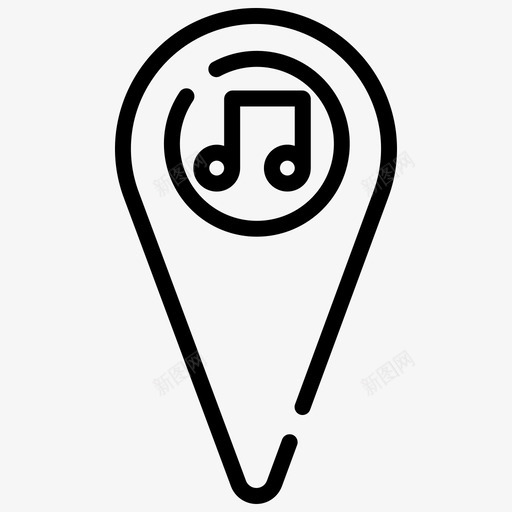 音乐位置乐器商店音乐课svg_新图网 https://ixintu.com 音乐 位置 商店 乐器 工作室 地图 风格