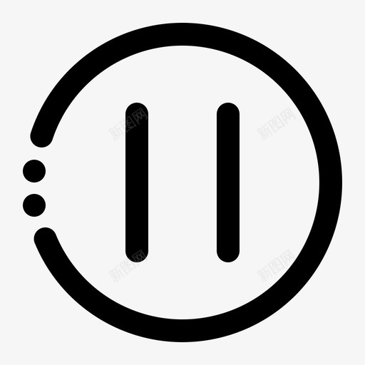 暂停按钮电影svg_新图网 https://ixintu.com 暂停 按钮 电影音乐 播放器 用户界面