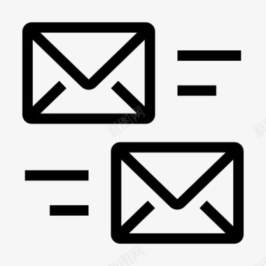 发送接收邮件电子邮件消息图标