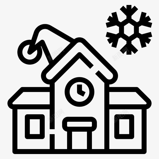 学校教室雪svg_新图网 https://ixintu.com 学校 教室 雪天 天气 冬天