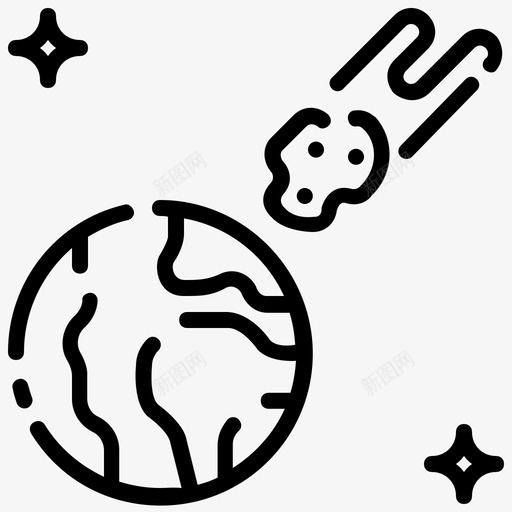 碰撞地球流星svg_新图网 https://ixintu.com 碰撞 地球 流星 太空
