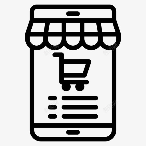 购物网上商店购物车svg_新图网 https://ixintu.com 购物 网上商店 购物车 智能 手机 手机商 商业