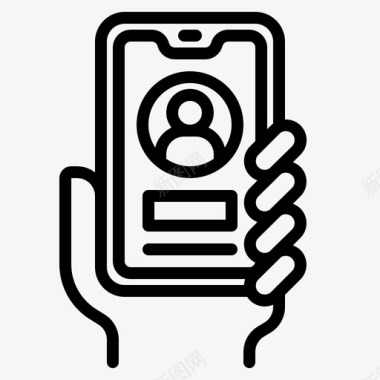 智能手机接听电话通讯图标