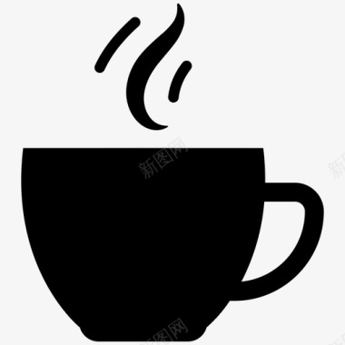 咖啡休息杯热图标